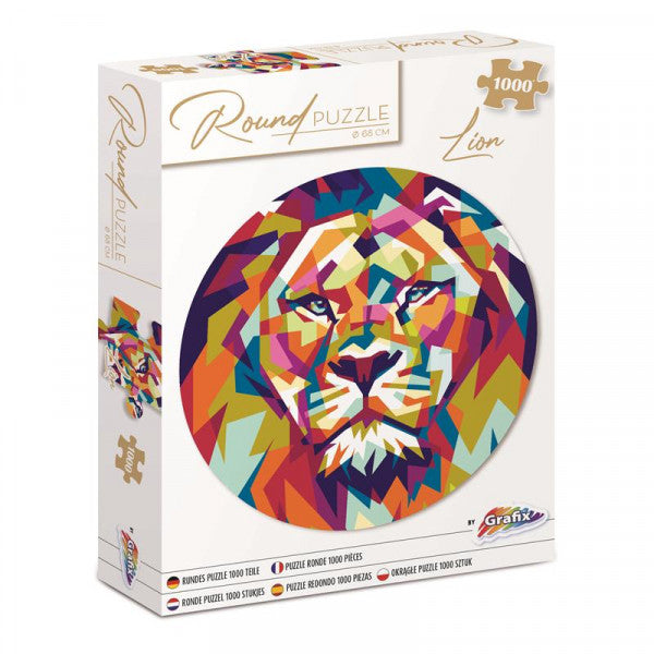 Kerek puzzle Lion 68 cm - 1000 db