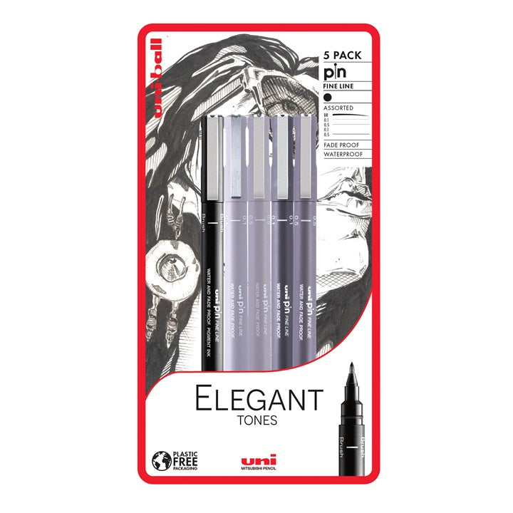 Készlet UNI PIN markerek fineliner Elegant Tones 5 db (1)