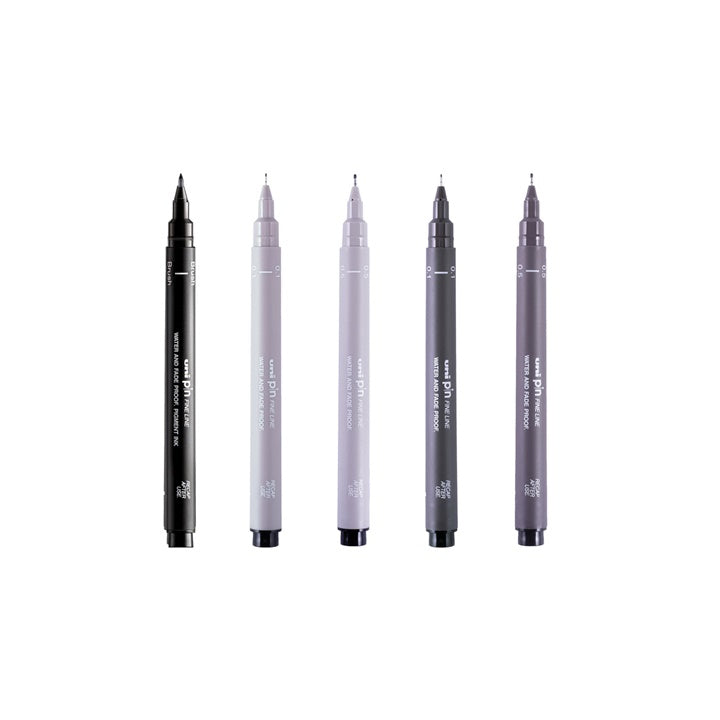 Készlet UNI PIN markerek fineliner Elegant Tones 5 db (2)