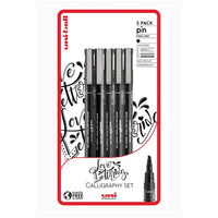 Készlet UNI PIN markerek fineliner Love Lettering 5 db (1)