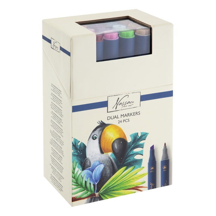 Kétoldalas filctoll készlet 24 db