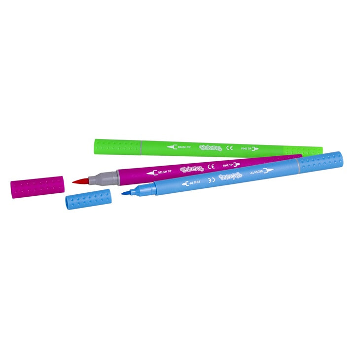 Kétoldalas filctollak gyerekeknek Colorino 12 db (2)