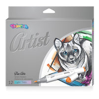 Kétoldalas pasztell rajzoló filctoll Colorino Artist 12 db (1)