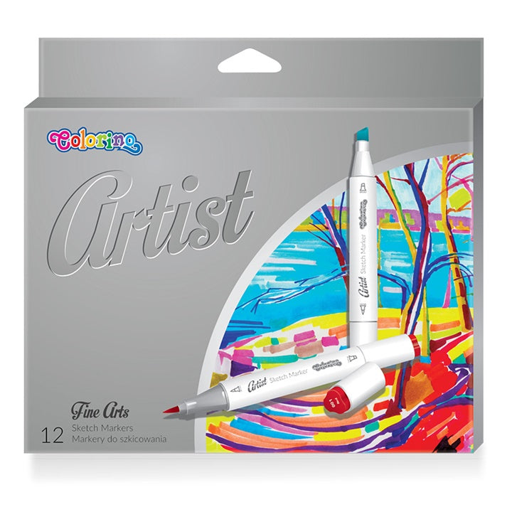 Kétoldalas rajzfilcek Colorino Artist 12 db (1)