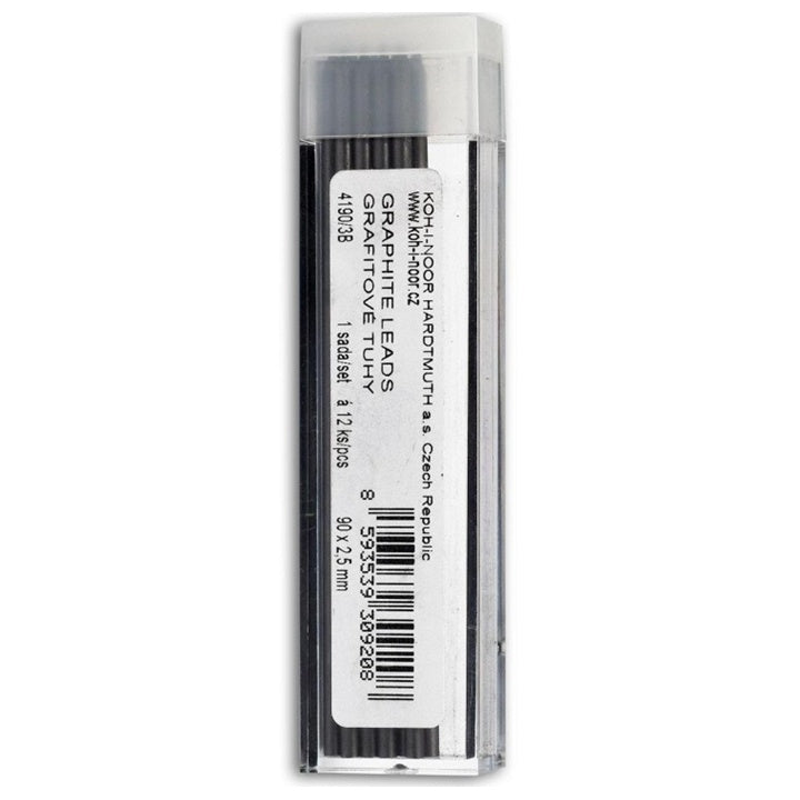 KOH-I-NOOR 2.5mm 3B grafit ceruza - 12 darabos készlet