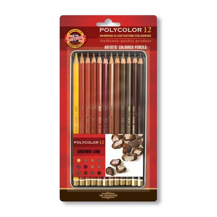 KOH-I-NOOR Polycolor ceruzák / Barna árnyalatok, 12 db