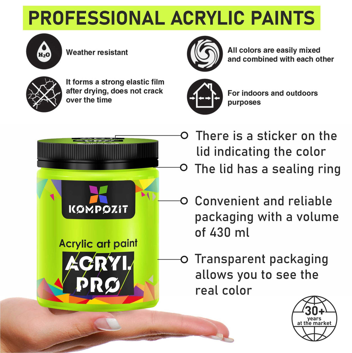 ACRYL PRO ART Kompozit akrilfesték 430 ml