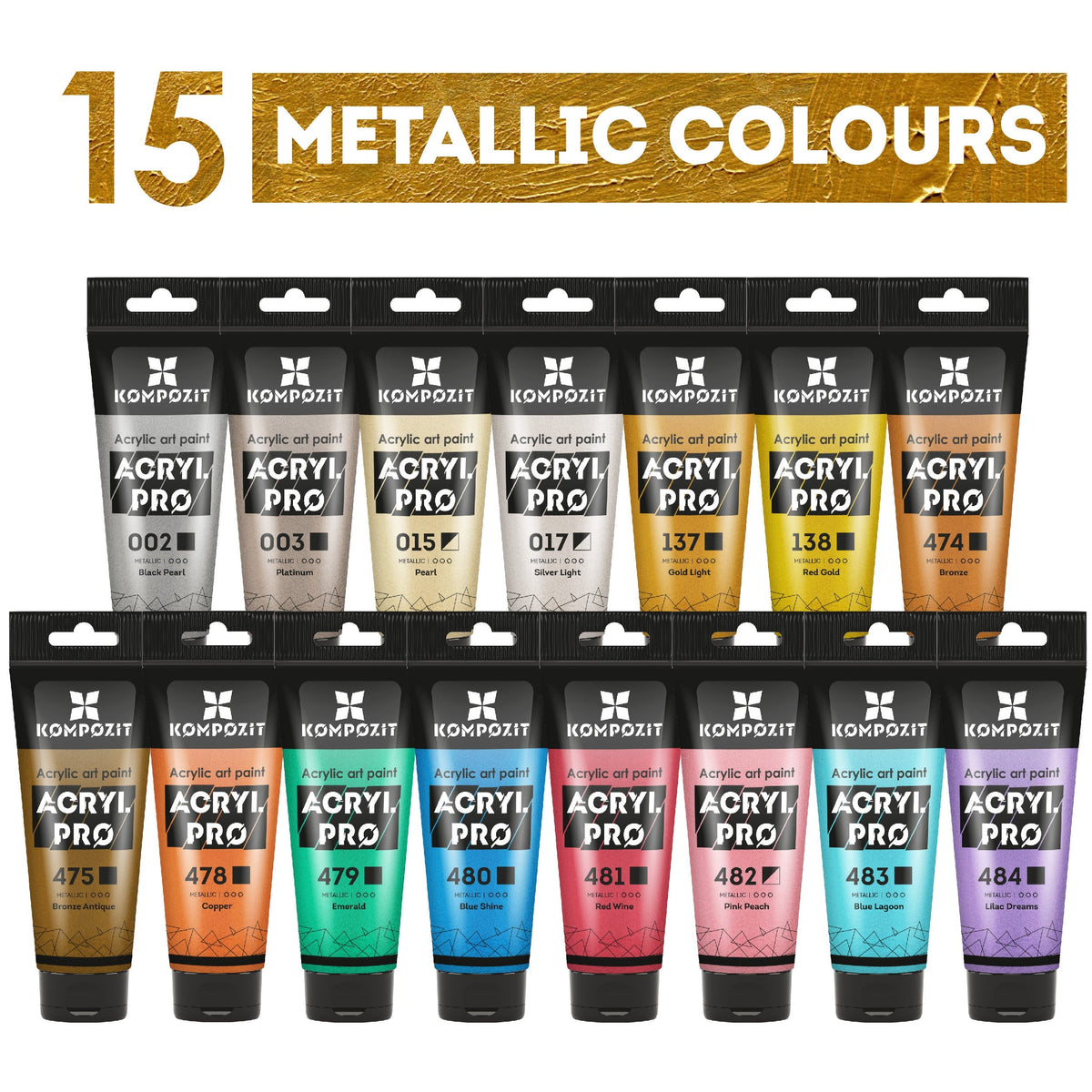 ACRYL PRO ART Kompozit fém akril festék 75 ml