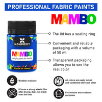 MAMBO akrilfesték textilhez és bőrhöz 50ml