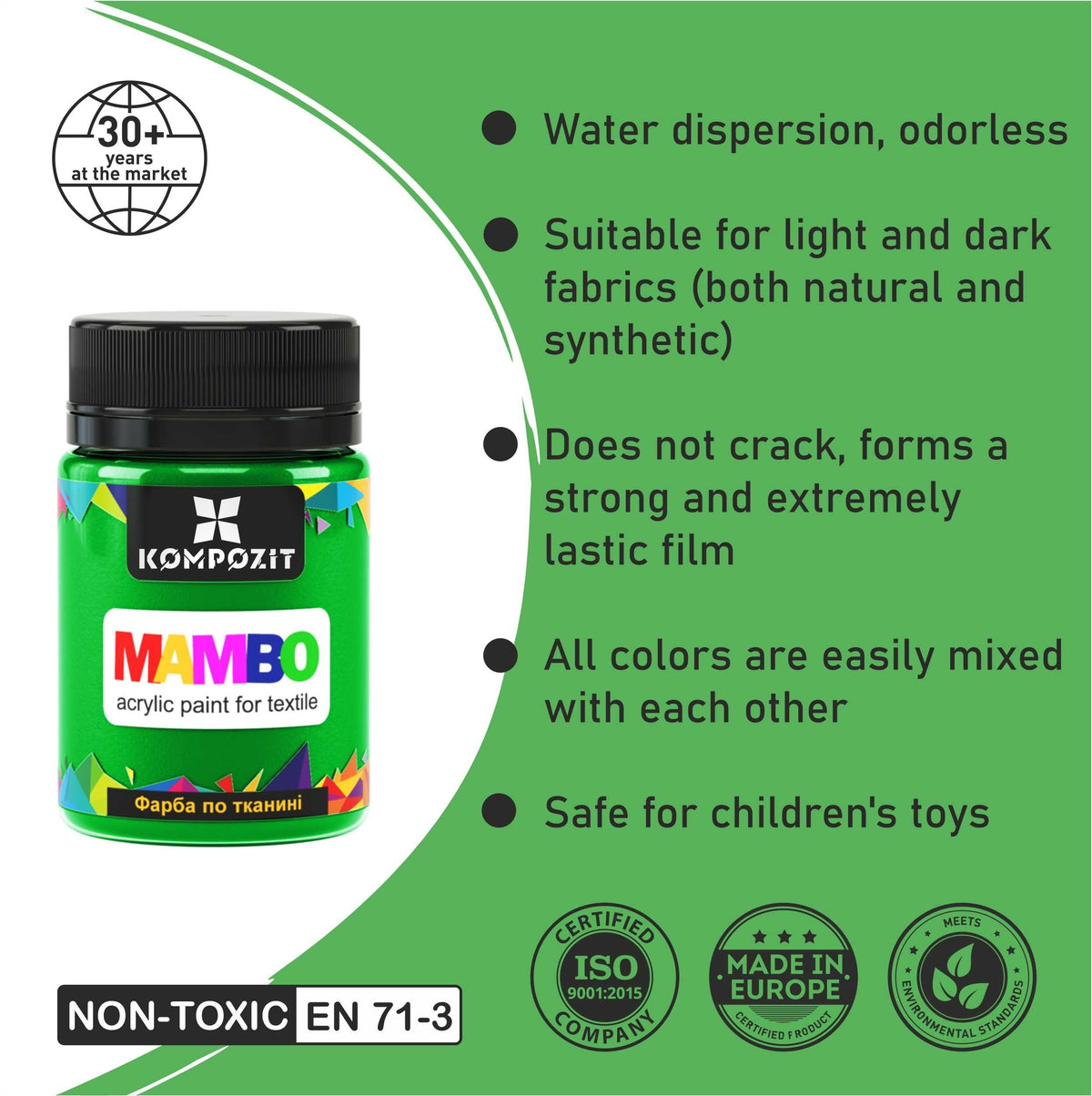 MAMBO akrilfesték textilhez és bőrhöz 50ml