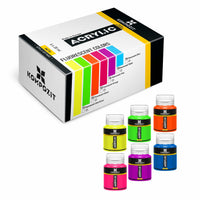 Kompozit STANDART Fluorescent akrilfesték készlet 6 x 20 ml