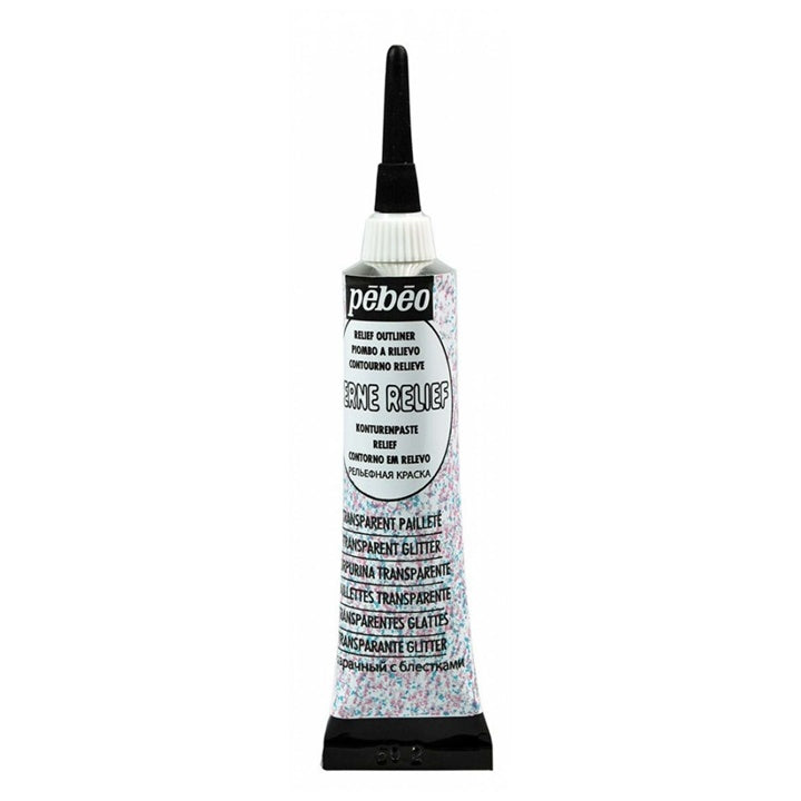 Kontúrozó Pebeo Cerne Relief 20 ml – Transparent Glitter