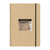 Kraft vázlatfüzet CLAIREFONTAINE 115 g/m² – A5 – A4, 20 lapos