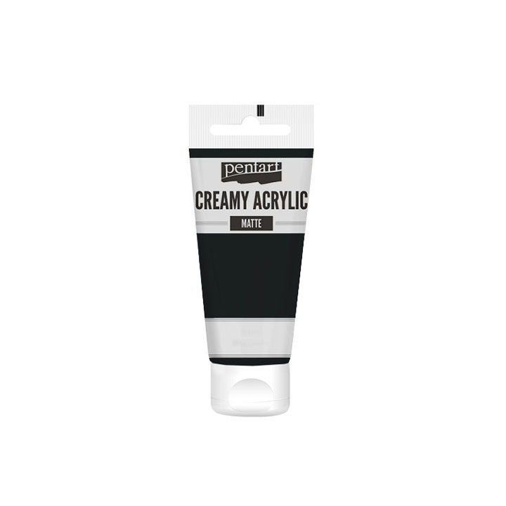 Krémes akrilfesték matt Pentart 60 ml – Black