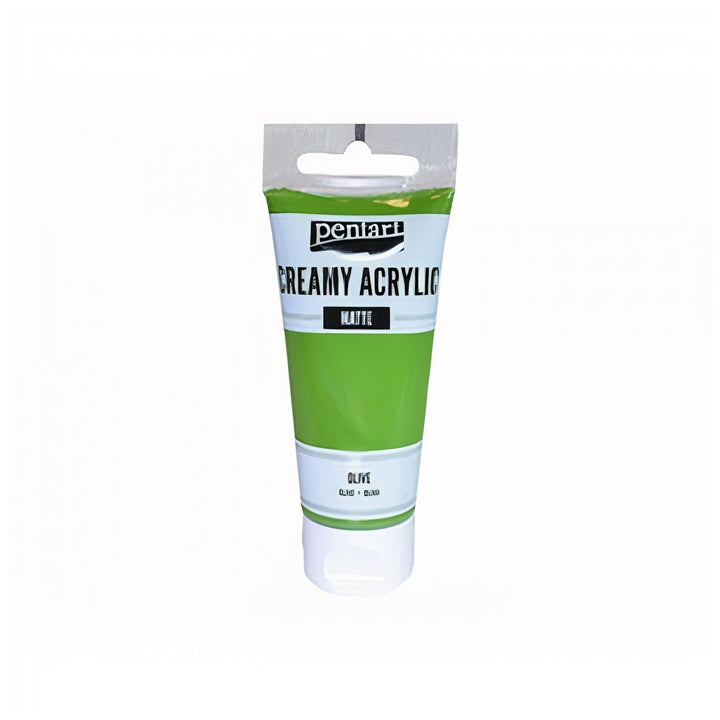 Krémes akrilfesték matt Pentart 60 ml – olíva
