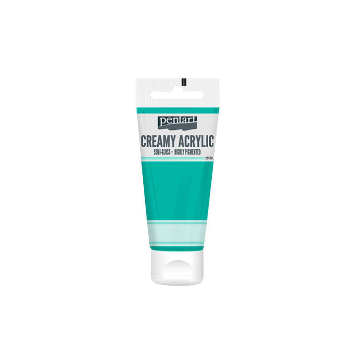 Krémes akrilfesték félfényes Pentart 200 ml – Turquoise-Green