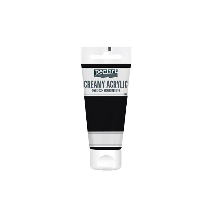 Krémes akrilfesték félfényes Pentart 60 ml – Black