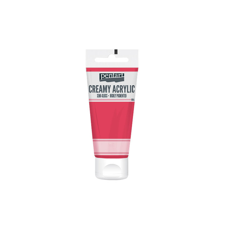 Krémes akrilfesték félfényes Pentart 60 ml – Carmine red