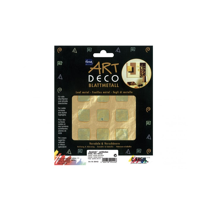 KREUL arany dekoratív fólia négyzetek 140 x 140 mm 6 db