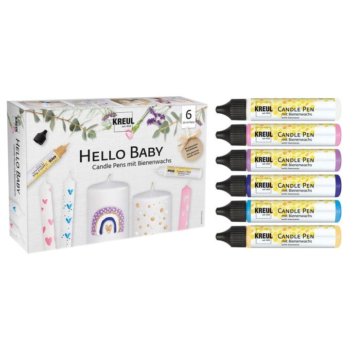 KREUL 6 x 25 ml gyertyafestő készlet Hello Baby