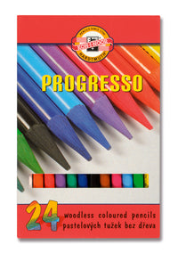 Lakkozott  pasztelceruza készlet PROGRESSO / 24 darabos szett