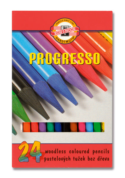 Lakkozott  pasztelceruza készlet PROGRESSO / 24 darabos szett