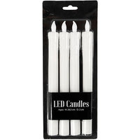 LED magas gyertyák 24.5 cm - 4 db-os készlet