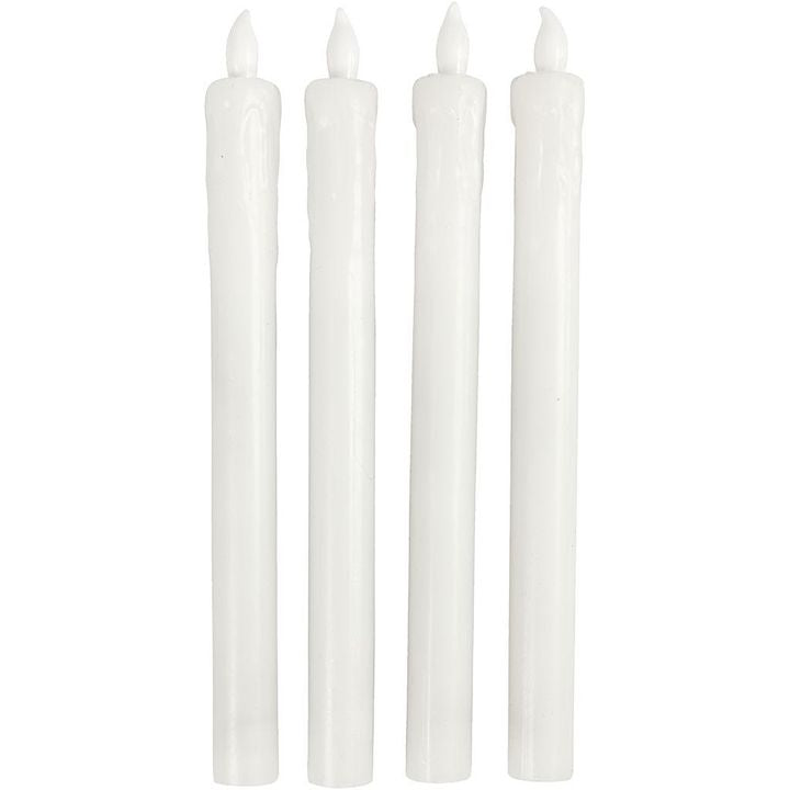 LED magas gyertyák 24.5 cm - 4 db-os készlet