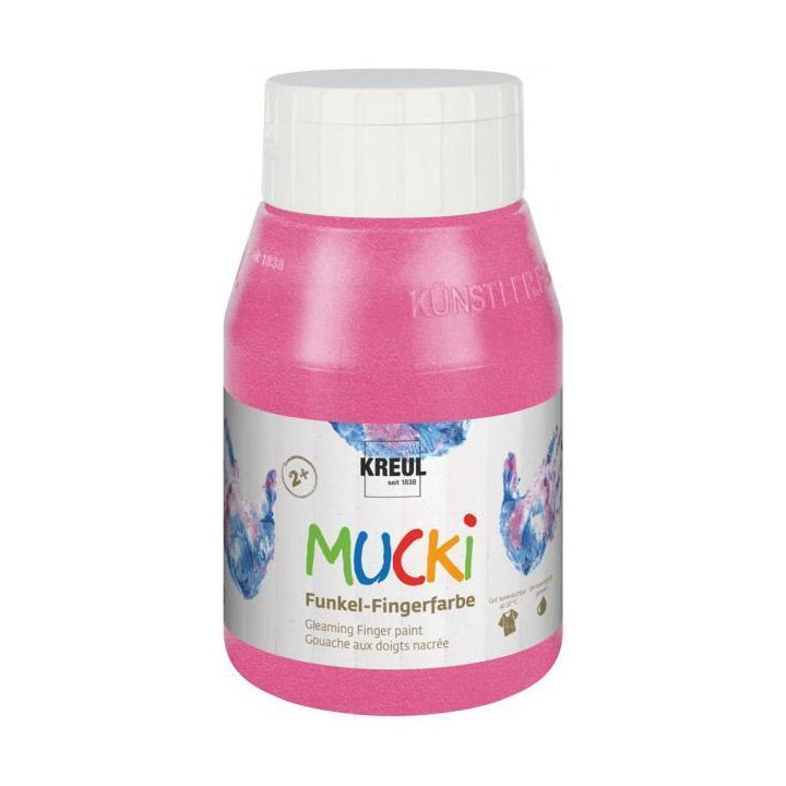 Fényes gyermek ujjfestékek MUCKI 500 ml – tündérpor rózsa