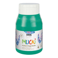 Fényes gyermek ujjfestékek MUCKI 500 ml – smaragdzöld