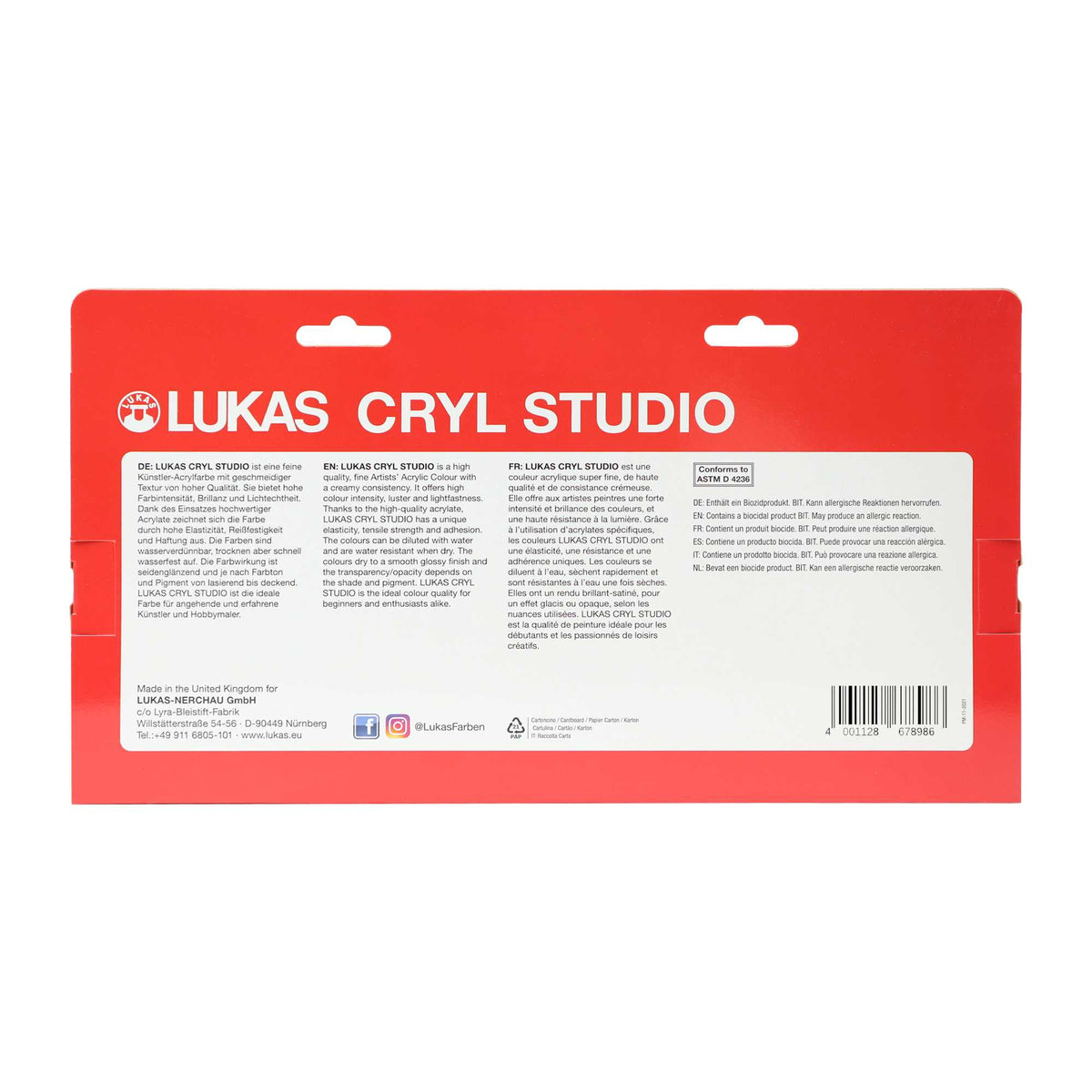 LUKAS Cryl Studio akrilfesték készlet 9 x 100 ml