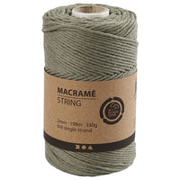 Macramé zsinór 2 mm x 198 m - mohazöld