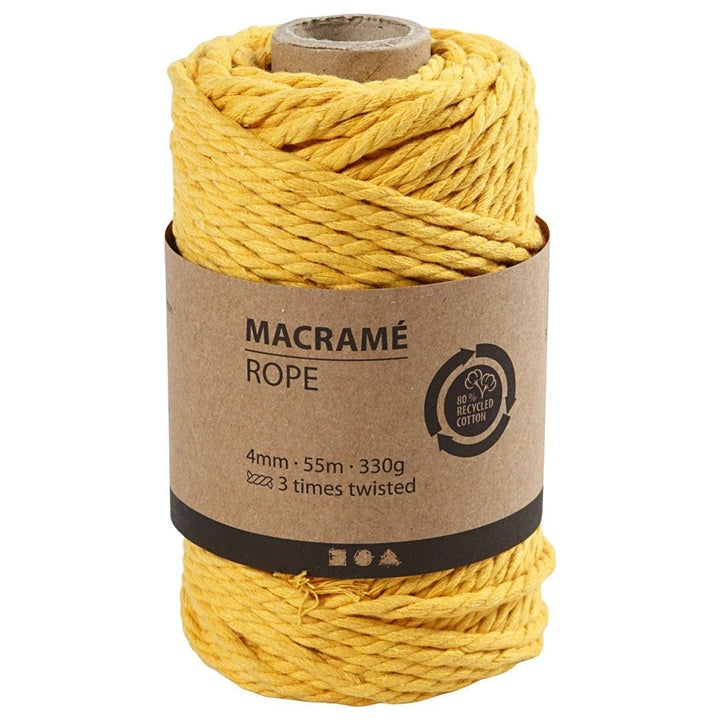 Macramé zsinór 4 mm x 55 m – grey