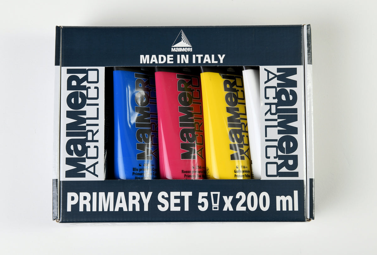 Maimeri Acrilico akrilfesték készlet Primary 200 ml