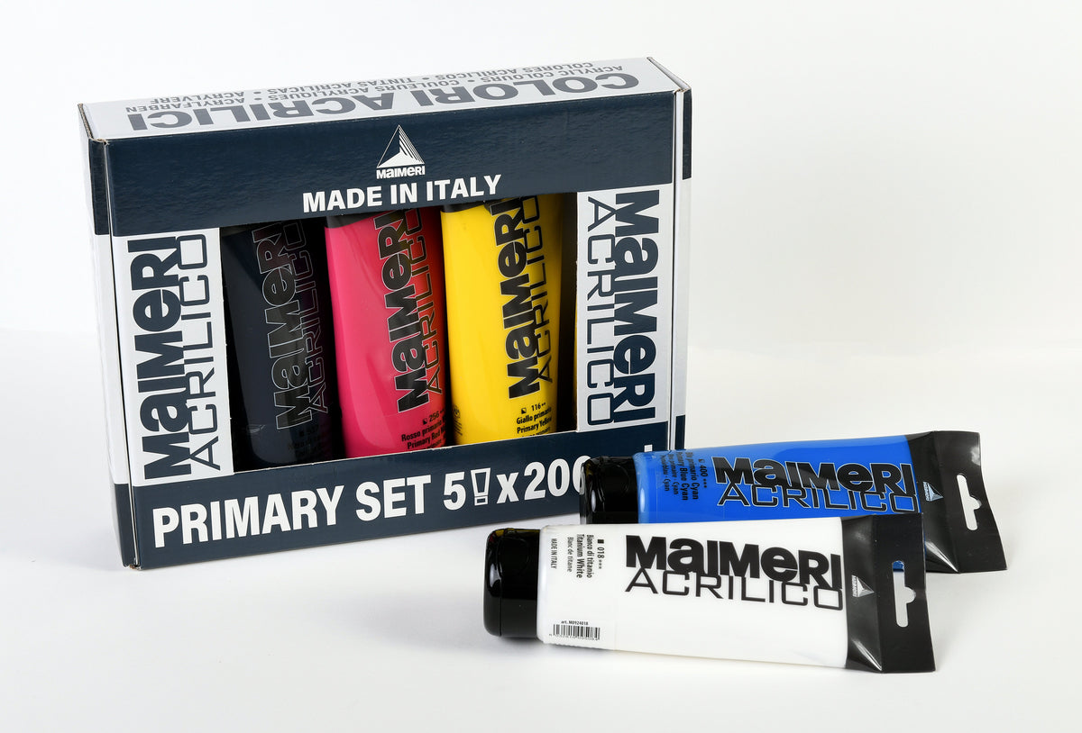 Maimeri Acrilico akrilfesték készlet Primary 200 ml