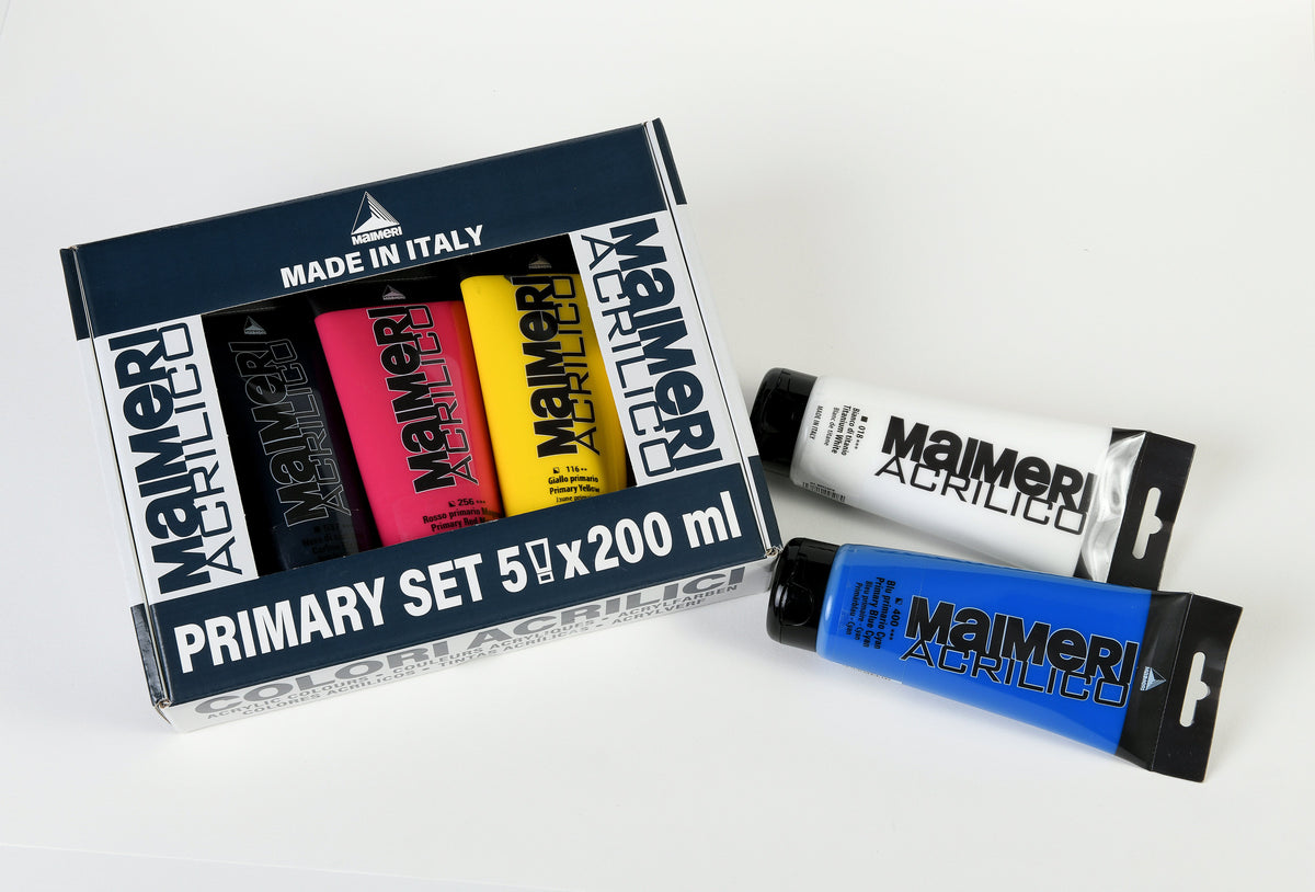 Maimeri Acrilico akrilfesték készlet Primary 200 ml