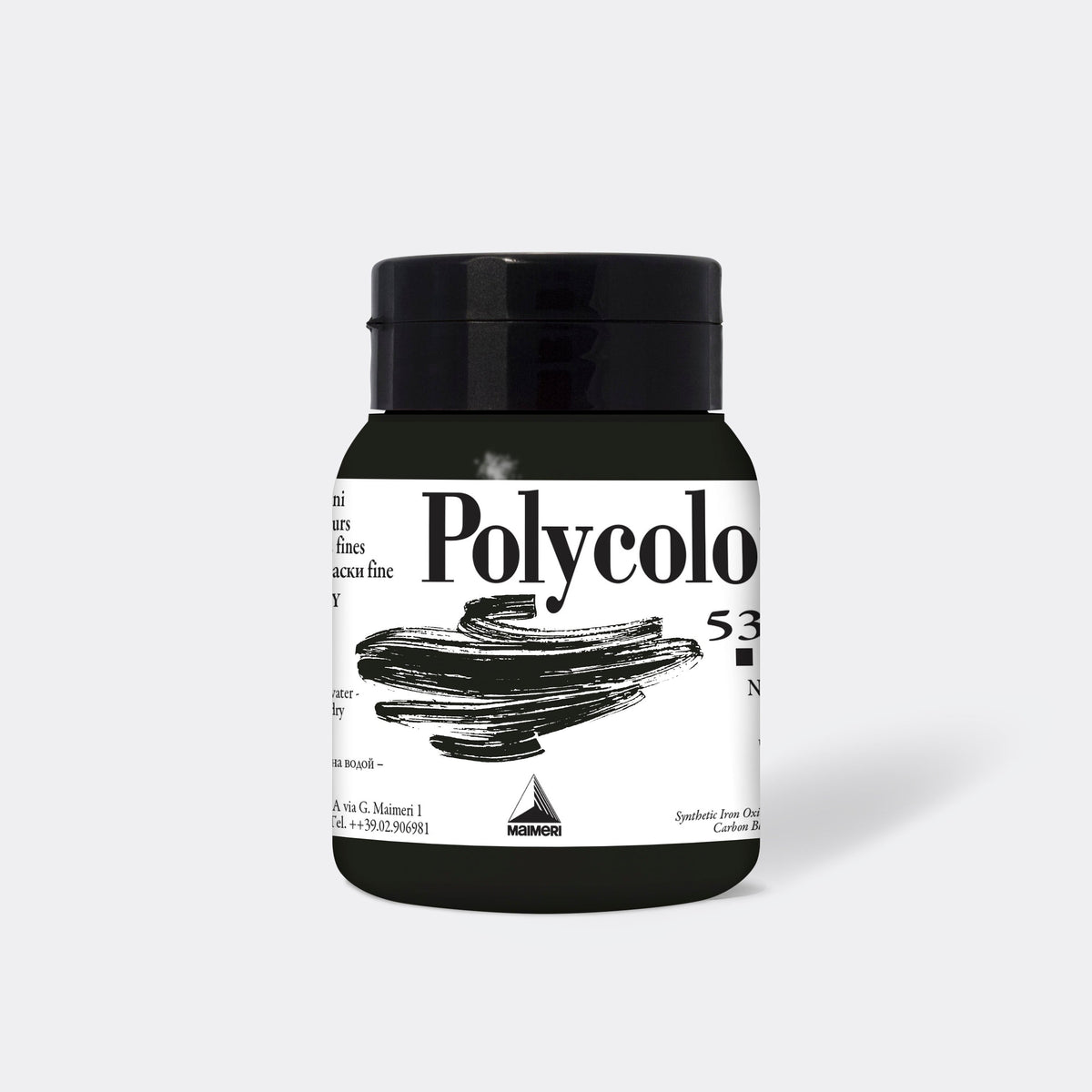 Finom akrilfesték MAIMERI Polycolor 500 ml – Fekete