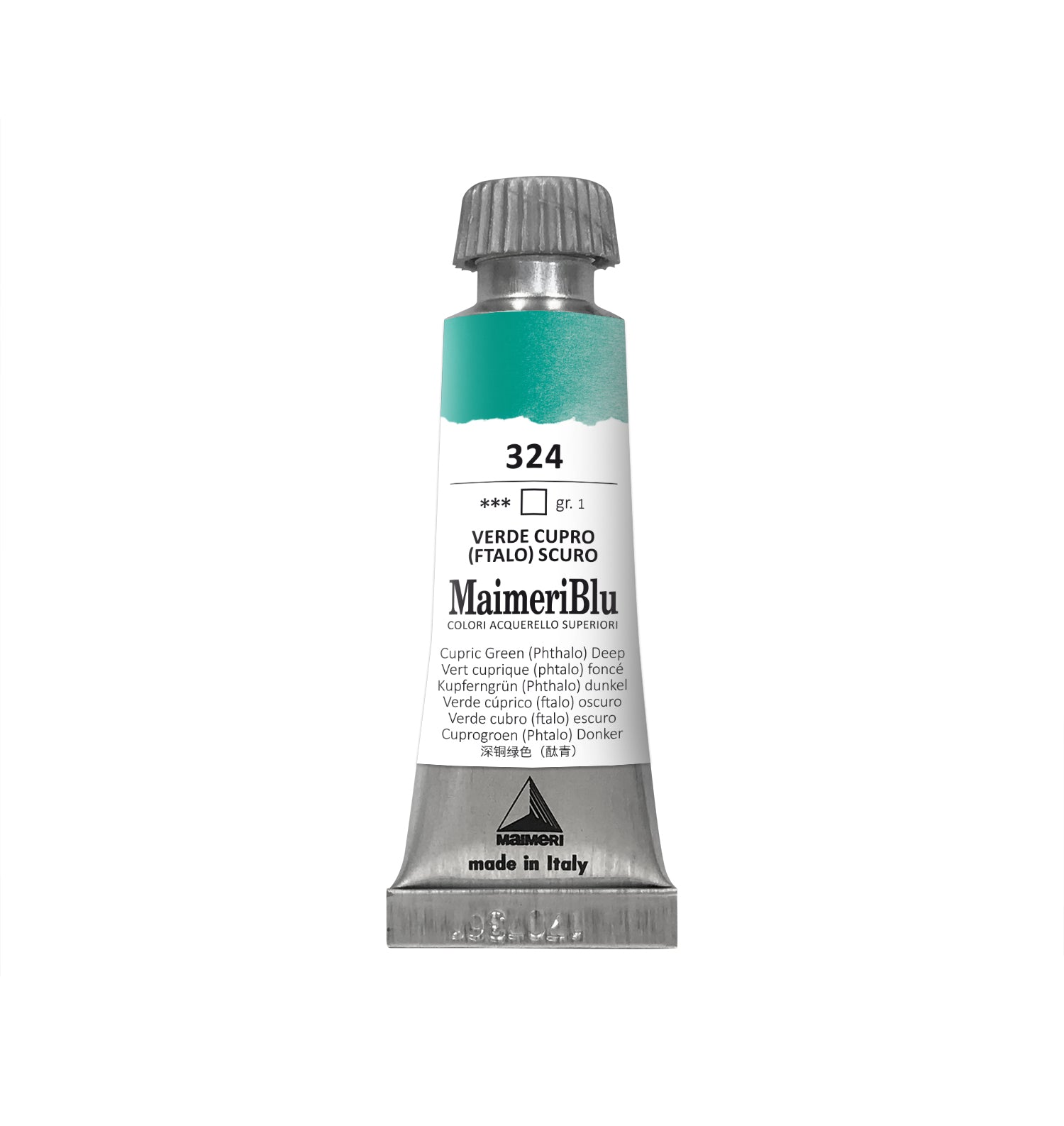 MAIMERI Maimeri Blu professzionális akvarellfesték 12 ml – Mély rézzöld