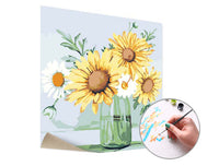 Festés szám szerint MARGARETS ÉS SUNflowers – keret nélkül