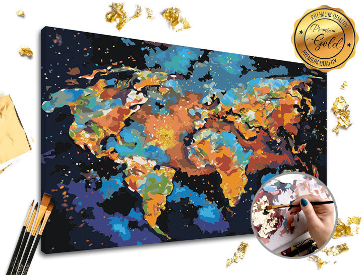 Számfestő készlet PREMIUM GOLD | Színes világ