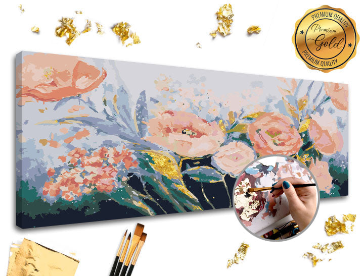 Számfestő készlet PREMIUM GOLD | Rózsakert