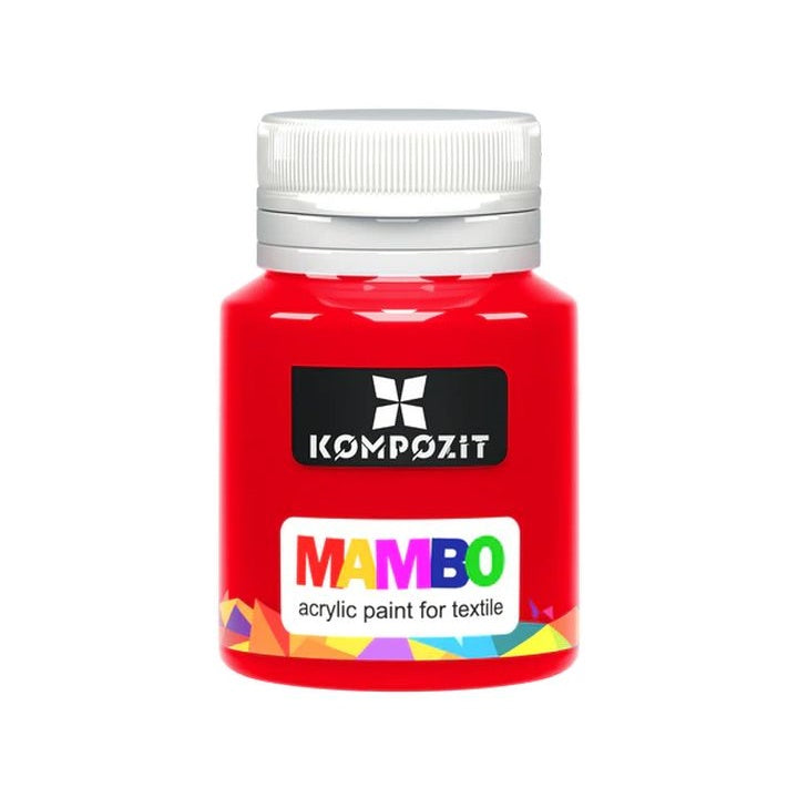 MAMBO akrilfesték textilhez és bőrhöz 20 ml - 10 Piros