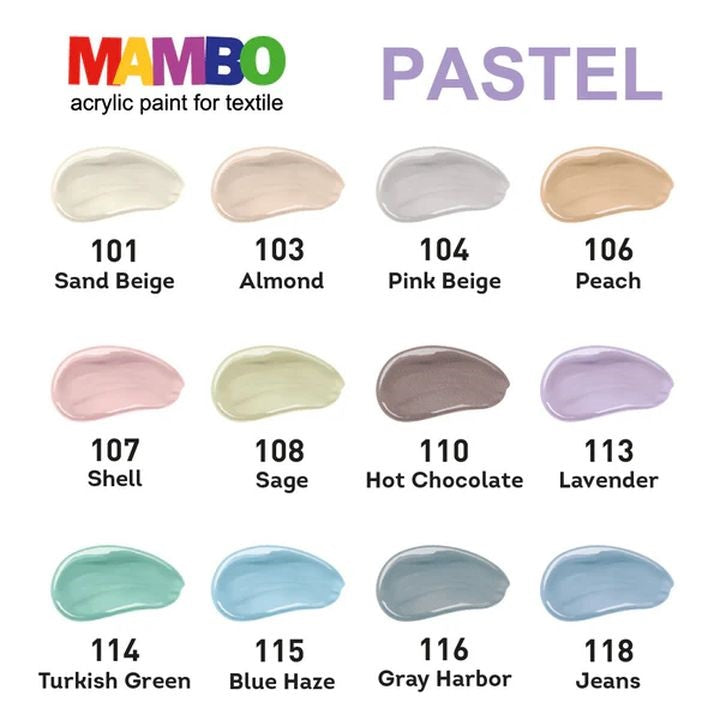 MAMBO pasztell textil és bőr festékkészlet (2)