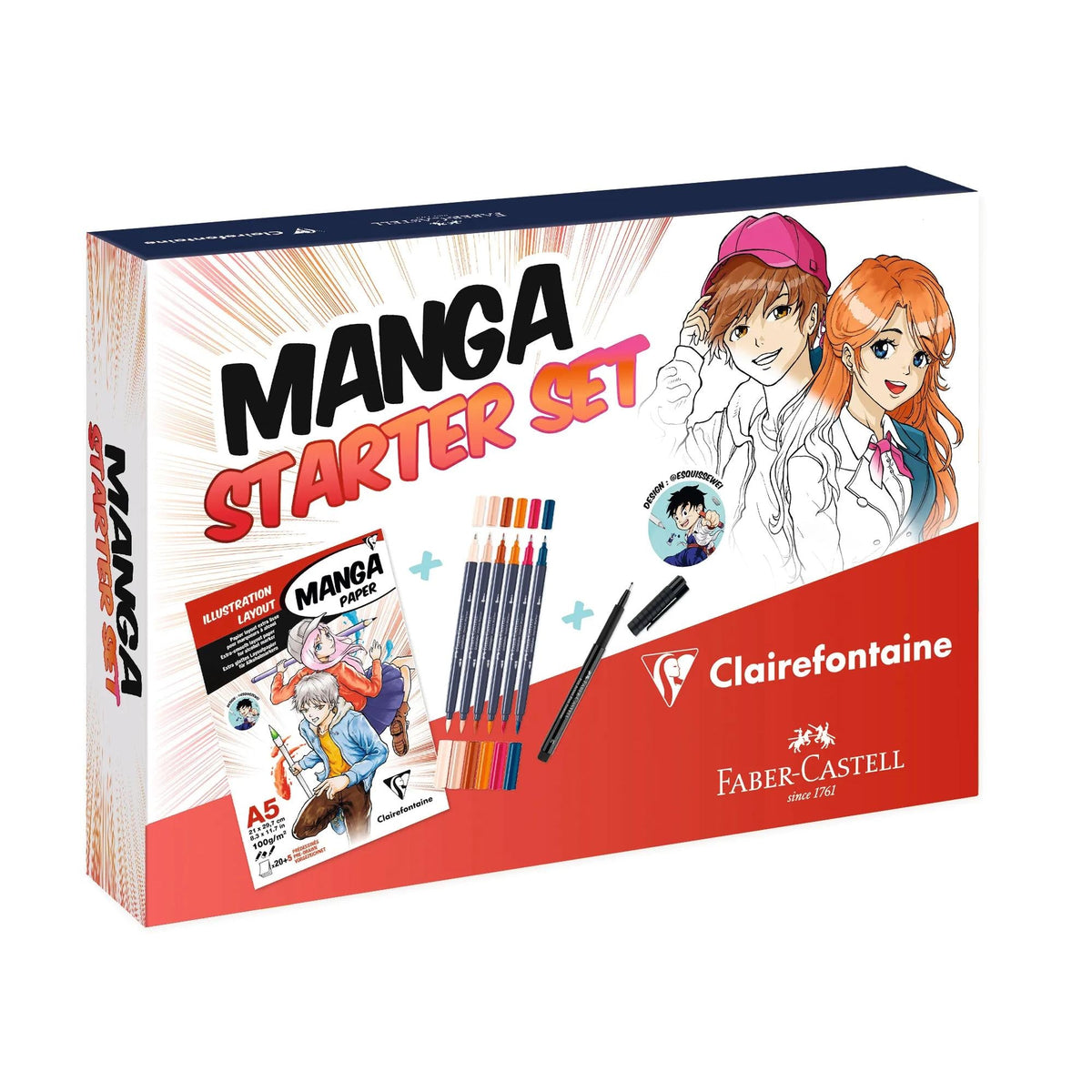 Manga kezdőkészlet CLAIREFONTAINE A5 - 25 lapos