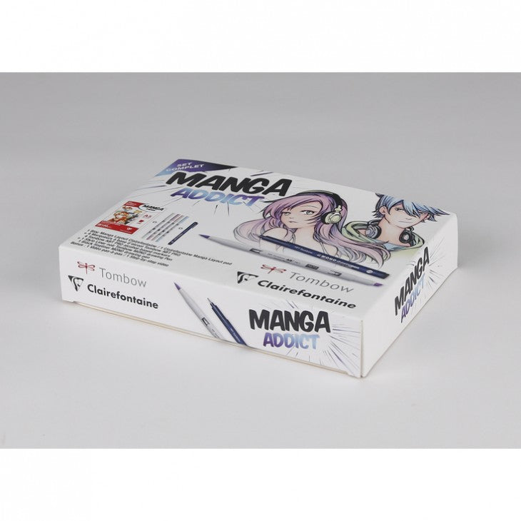 Manga rajzkészlet CLAIREFONTAINE Manga Addict Tombow A5 - 50 lapos