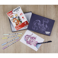 Manga rajzkészlet CLAIREFONTAINE Manga Addict Tombow A5 - 50 lapos