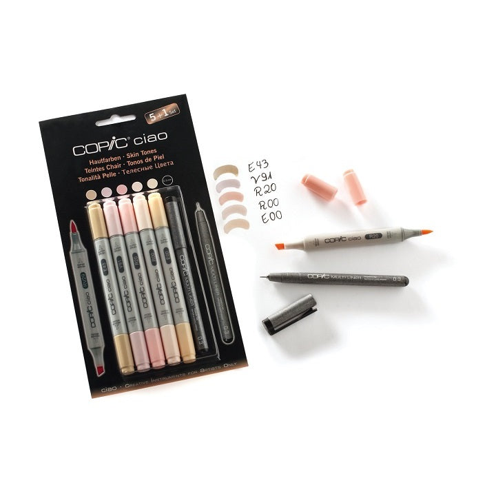 Markerek Copic Ciao Skin Tones / készlet 5+1