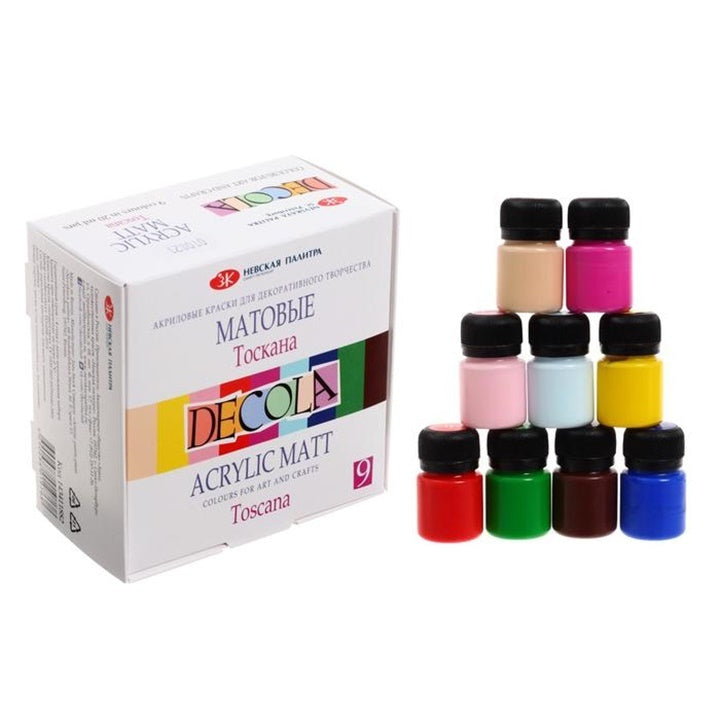 Matt akilfesék szett Decola 9x20 ml