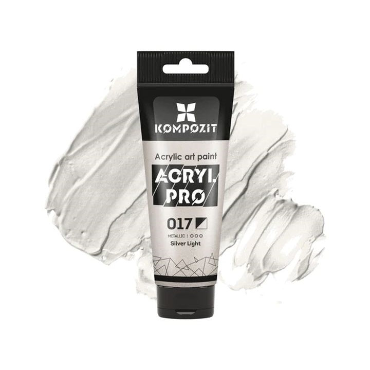 ACRYL PRO ART Composite fém akril festék 75 ml – 017 ezüst