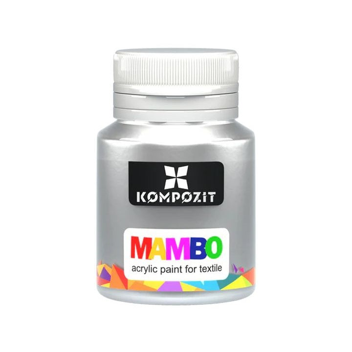 MAMBO fémfesték textíliákhoz és bőrhöz 20 ml – 53 Ezüst